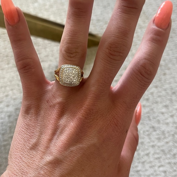 David Yurman 18 karat yellow gold ring, Albion Collection - Picture 1 of 4
